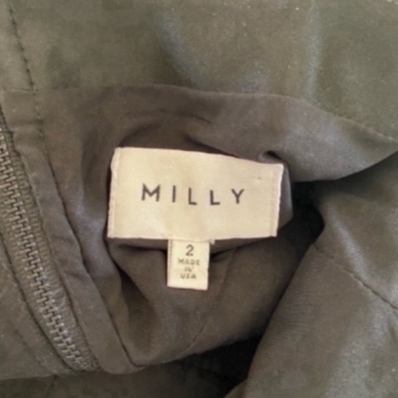 Milly Black Tweed Sheath Dress with Satin and Cage Detail, Women's Size 2 - Picture 3 of 4